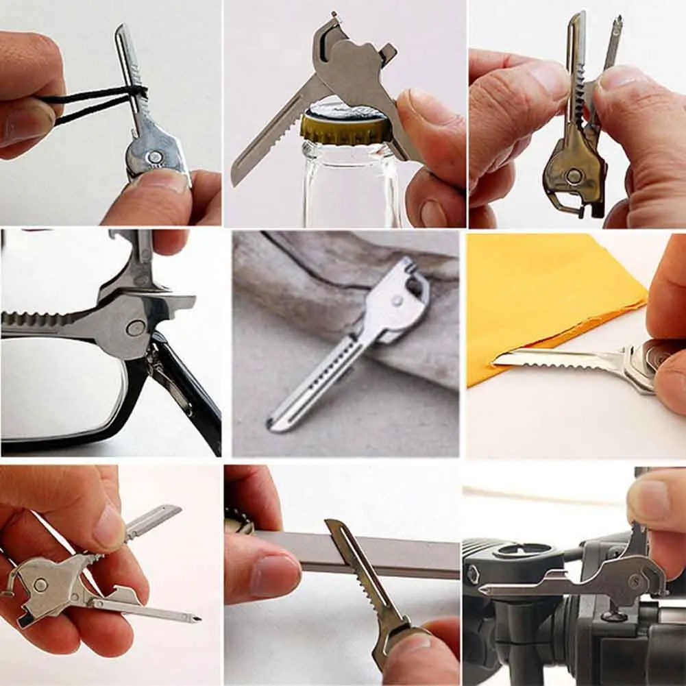 Outdoor 6 in1 Utili-Key Stainless Steel EDC Multi Tool Keychain Utiliity Camping Swiss Pocket Survival Tools
Outdoor 6 in1 Utili-Key Stainless Steel EDC Multi Tool Keychain Utiliity Camping Swiss Pocket Survival Tools