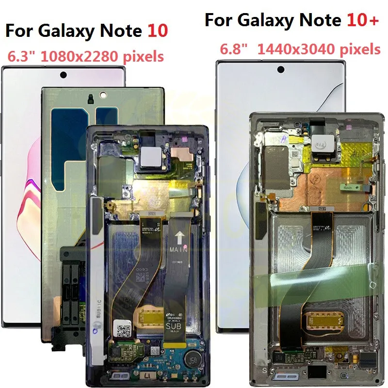 Фото Для Samsung Galaxy Note 10 ЖК N970F N9700 с рамка дисплея тачскрин аналагово цифровой