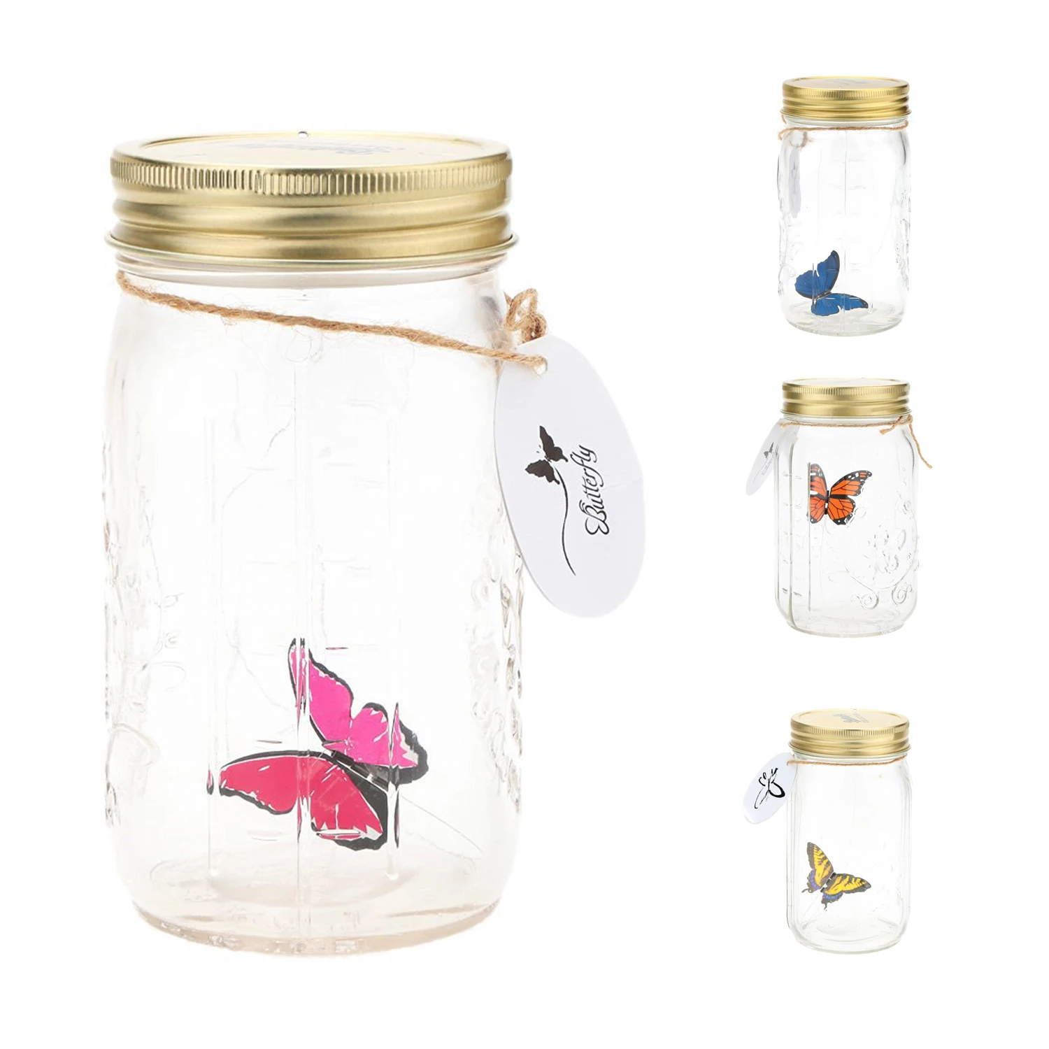 Romantic Glass LED Lamp Butterfly Jar Valentine Children Gift Decoration Blue
Romantic Glass LED Lamp Butterfly Jar Valentine Children Gift Decoration Blue