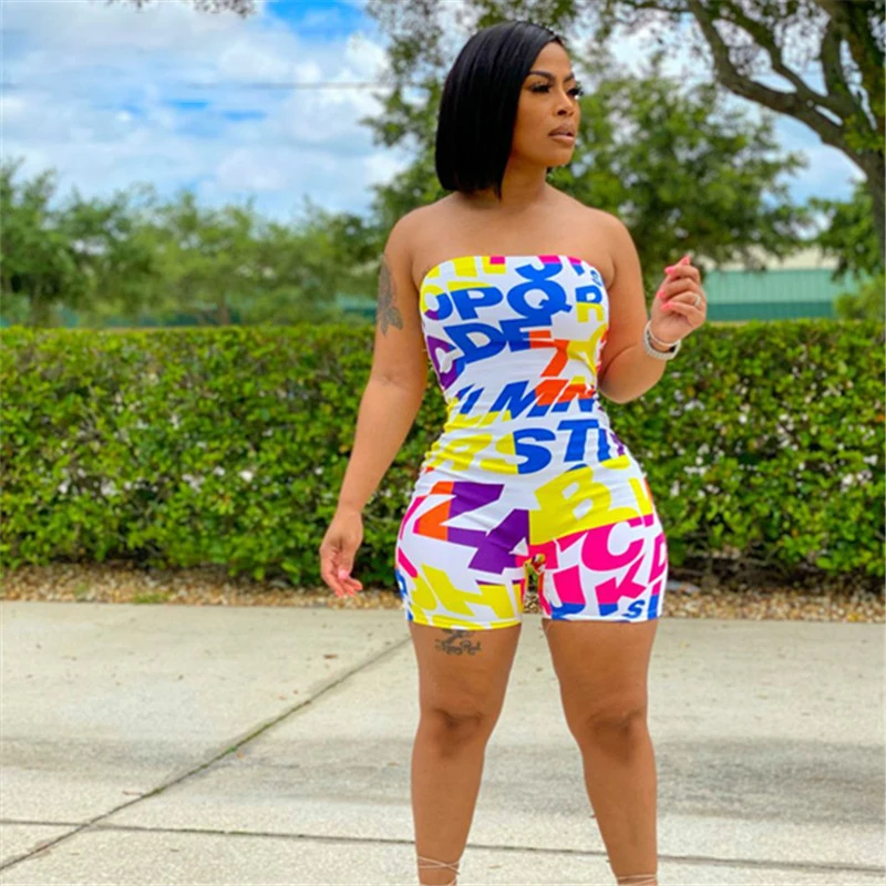 Print Sleeveless Women Playsuit Strapless Bodycon Stretchy Playsuits Casual Rompers Fashion Outfits Summer Streetwear 2021
Print Sleeveless Women Playsuit Strapless Bodycon Stretchy Playsuits Casual Rompers Fashion Outfits Summer Streetwear 2021