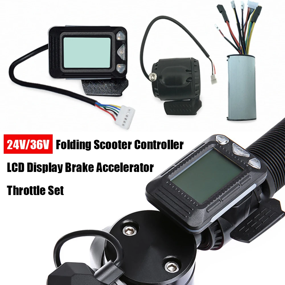 24V/36V Folding Scooter Controller Accessories Carbon Fiber Scooter Controller LCD Display Brake Accelerator Throttle Set Kit
24V/36V Folding Scooter Controller Accessories Carbon Fiber Scooter Controller LCD Display Brake Accelerator Throttle Set Kit
