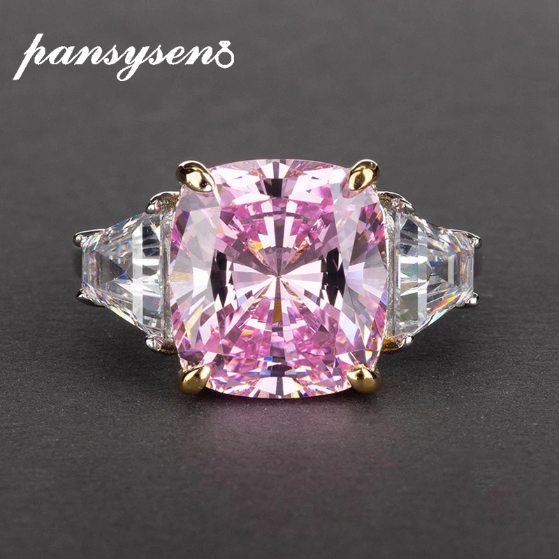 Женское кольцо из серебра 100% пробы, с розовым сапфиром и Цитрином 
Женское кольцо из серебра 100% пробы, с розовым сапфиром и Цитрином