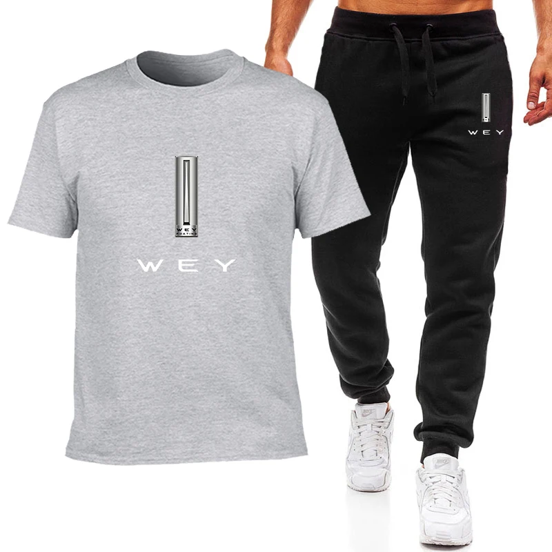 Men's Casual Tracksuit Summer Sportswear WEY car logo Two Piece Set T Shirt Brand Track Clothing Male Sweatsuit Sports Suits
Men's Casual Tracksuit Summer Sportswear WEY car logo Two Piece Set T Shirt Brand Track Clothing Male Sweatsuit Sports Suits