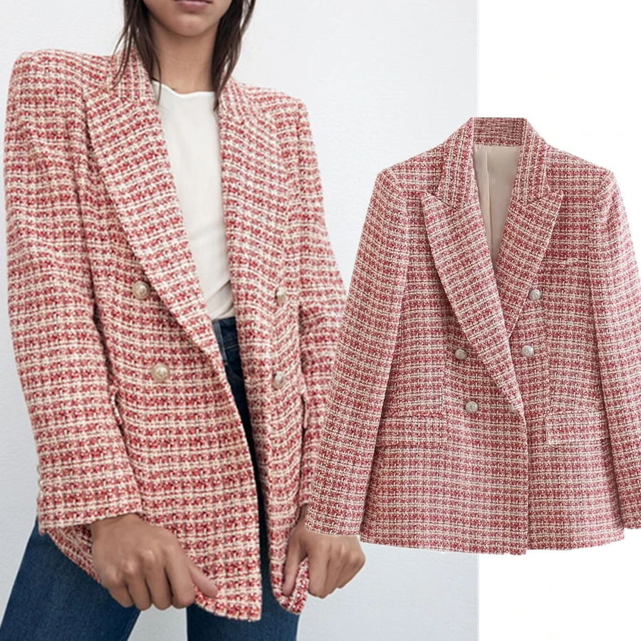 Withered Winter England Style Fashion Double Breasted Casual Texture Blazer Women Blazer Mujer 2021 Women Blazers And Jackets
Withered Winter England Style Fashion Double Breasted Casual Texture Blazer Women Blazer Mujer 2021 Women Blazers And Jackets