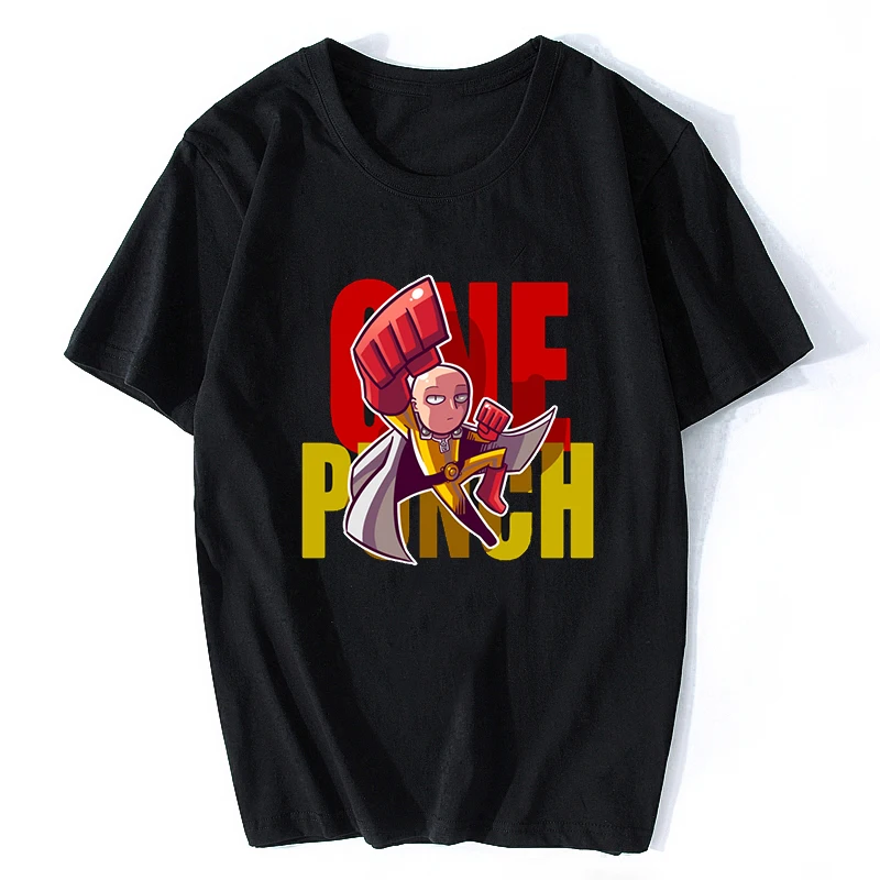 Футболка One Punch Man Saitama для мужчин летняя футболка с забавным принтом японского