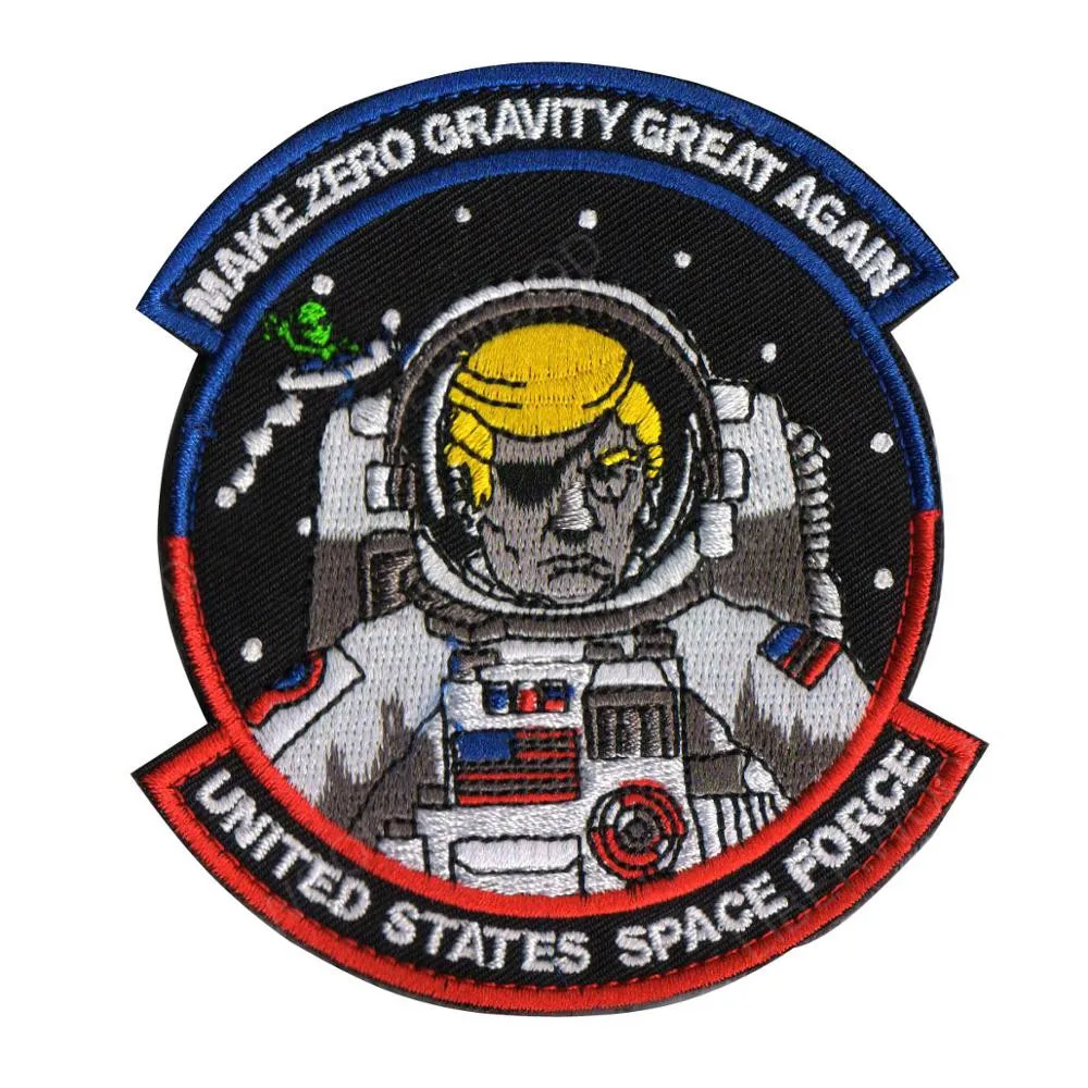 Астронавт Apollo пират Трамп Вышивка Аппликации значки эмблема военный армейский