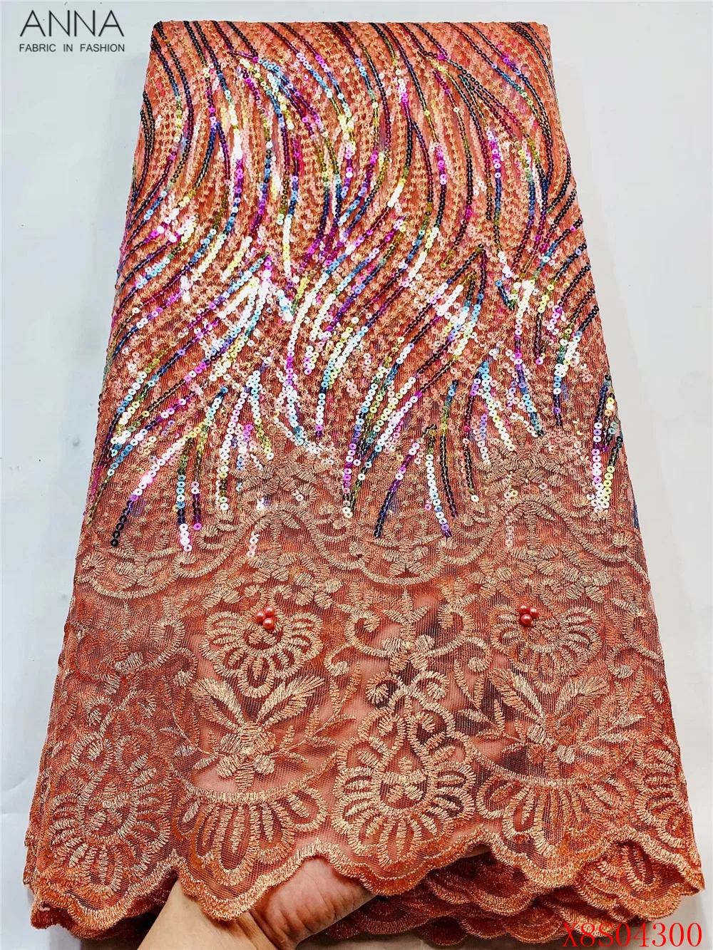 Anna embroidery nigerian lace fabric with beads and sequins fashion african mesh 2021 french tulle fabrics 5 yards for sewing
Anna embroidery nigerian lace fabric with beads and sequins fashion african mesh 2021 french tulle fabrics 5 yards for sewing