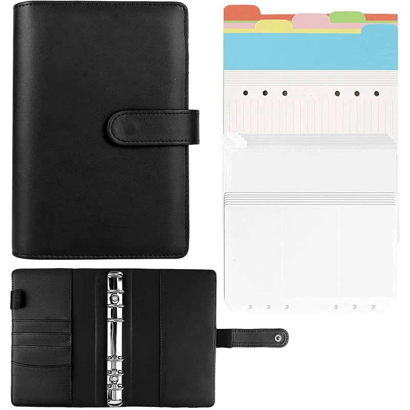 PU Notebook Binder Budget Planner, A6 Notebook with 44 Pages Loose-Leaf Filler Paper,Cards
PU Notebook Binder Budget Planner, A6 Notebook with 44 Pages Loose-Leaf Filler Paper,Cards
