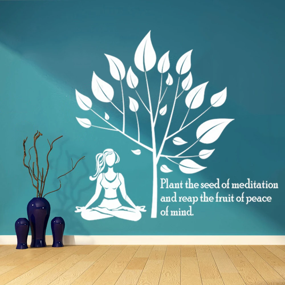 Yoga Tree Vinyl Wall Stickers Removable Meditation Livingroom Decorative Waterproof Decals Home Decor Seed Of Peace Murals HQ993
Yoga Tree Vinyl Wall Stickers Removable Meditation Livingroom Decorative Waterproof Decals Home Decor Seed Of Peace Murals HQ993