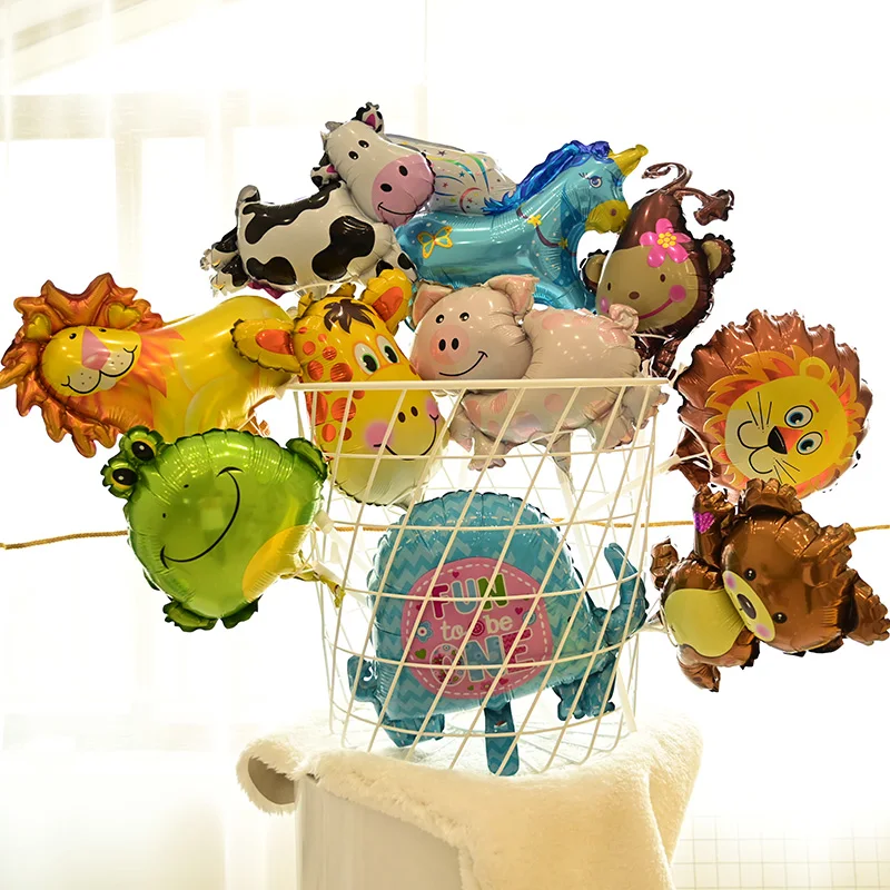 10pcs Mini Animal Foil Balloons Lion & Monkey & Deer & Cow Animal Head Air Balloon birthday party Decor Toys Supplies
10pcs Mini Animal Foil Balloons Lion & Monkey & Deer & Cow Animal Head Air Balloon birthday party Decor Toys Supplies