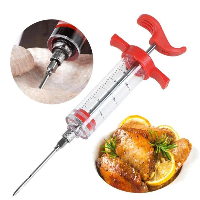 Meat Syringe Spice Syringe Turkey Chicken Flavor Marinade Injector Chicken Roast Kitchen Accessories Sauce Injector BBQ Tools
Meat Syringe Spice Syringe Turkey Chicken Flavor Marinade Injector Chicken Roast Kitchen Accessories Sauce Injector BBQ Tools