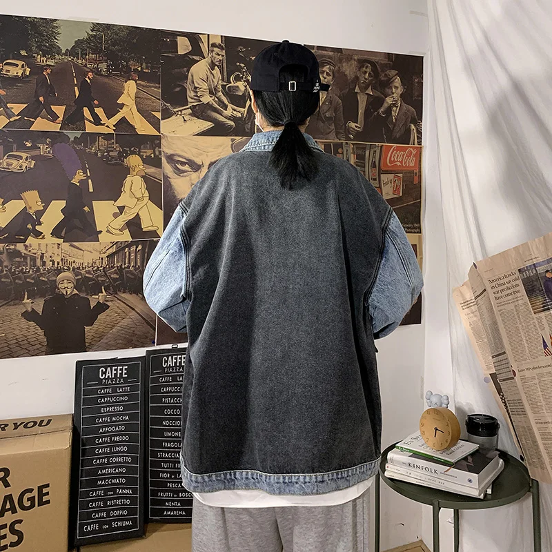 SingleRoad Mens Denim Jacket Men 2020 Autumn Pocket Patchwor Harajuku Oversized Coat Japanese Streetwear Fashion Blue Jacket Men
SingleRoad Mens Denim Jacket Men 2020 Autumn Pocket Patchwor Harajuku Oversized Coat Japanese Streetwear Fashion Blue Jacket Men