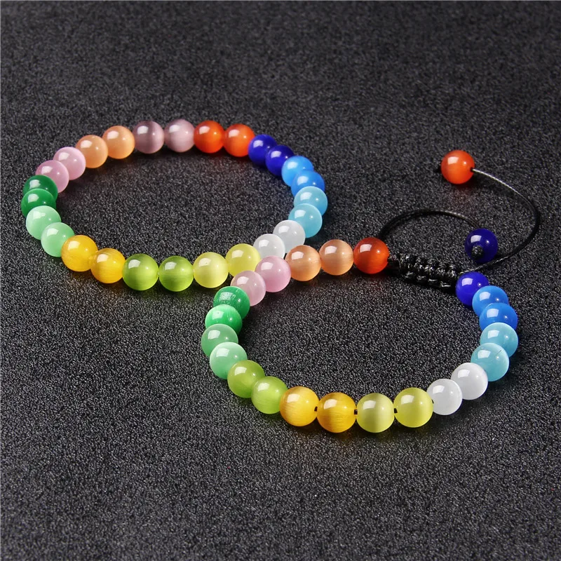 Cat Eye Colorful Handmade Bracelets Reiki 7 Chakra Strand Beads Braided Bracelet Exquisite Jewelry Brilliant Meditation Bangles
Cat Eye Colorful Handmade Bracelets Reiki 7 Chakra Strand Beads Braided Bracelet Exquisite Jewelry Brilliant Meditation Bangles