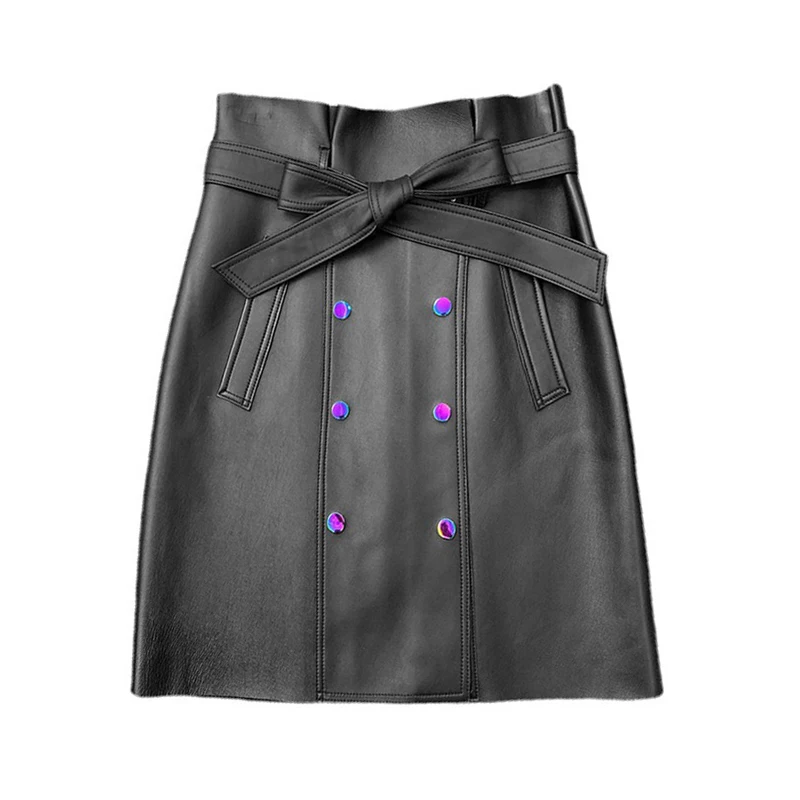 Women's Genuine Sheepskin Leather Skirt 2021 Black Long Skirts y2k Sexy Fashion Bottoms TF8297
Women's Genuine Sheepskin Leather Skirt 2021 Black Long Skirts y2k Sexy Fashion Bottoms TF8297
