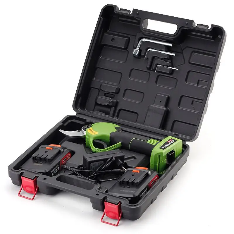 21V Cordless Pruner 30MM Li-ion battery Pruning Shear Fruit Tree Bonsai Pruning Electric Tree Branches Cutter Landscaping
21V Cordless Pruner 30MM Li-ion battery Pruning Shear Fruit Tree Bonsai Pruning Electric Tree Branches Cutter Landscaping