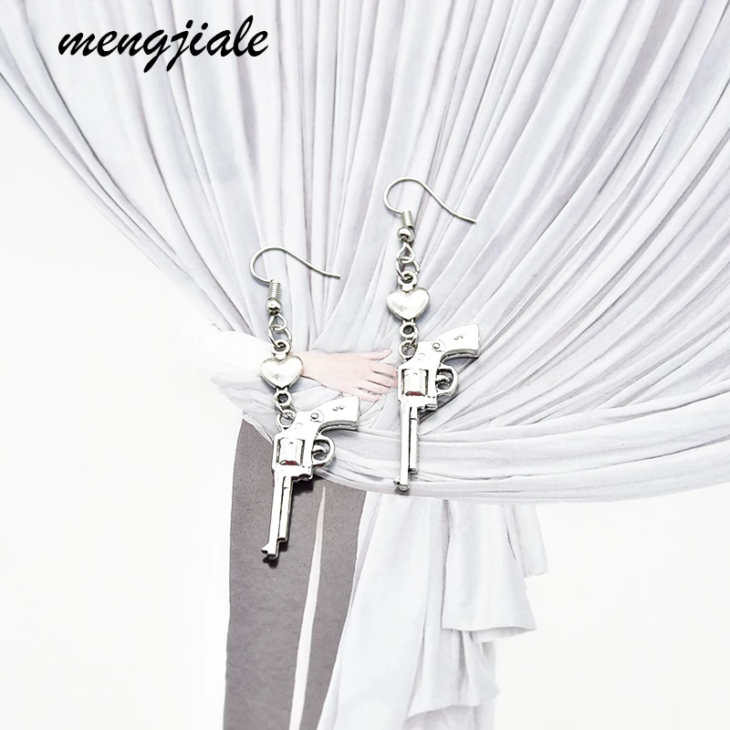 1pair Punk Cheap Sliver Gun Drop Earrings ewelry Accessories Women Simple Fashion Cool earrings
1pair Punk Cheap Sliver Gun Drop Earrings ewelry Accessories Women Simple Fashion Cool earrings