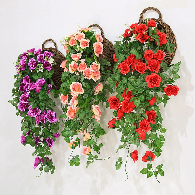 Artificial Rose Rattan Artificial Flower Hanging Chlorophytum Basket Decoration Vine Living Room Wall Hanging Artificial Flower
Artificial Rose Rattan Artificial Flower Hanging Chlorophytum Basket Decoration Vine Living Room Wall Hanging Artificial Flower