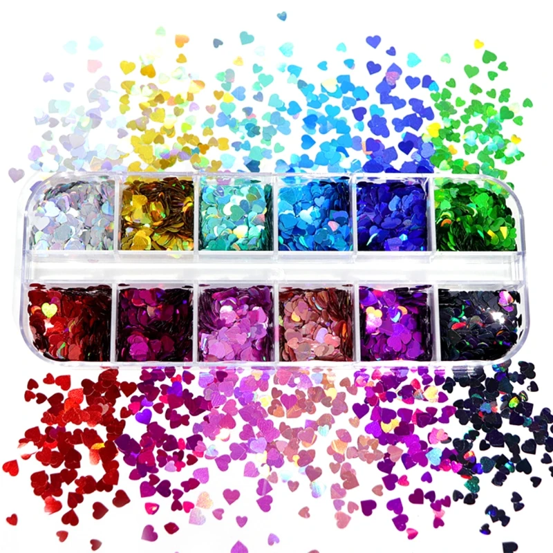 Holographic Glitter Love Heart Shape Epoxy Resin Filling Sequins Paillette Slime Pigment Jewelry Making Flake Decoration
Holographic Glitter Love Heart Shape Epoxy Resin Filling Sequins Paillette Slime Pigment Jewelry Making Flake Decoration