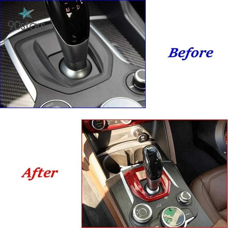 Real Carbon Fiber Car Gear Shift Frame Center Console Panel Cover Trim for Alfa Romeo Giulia Stelvio 2017 2018 2019 Accessories
Real Carbon Fiber Car Gear Shift Frame Center Console Panel Cover Trim for Alfa Romeo Giulia Stelvio 2017 2018 2019 Accessories