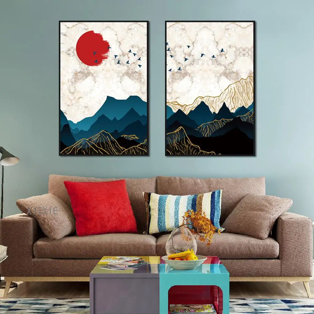 Chinese Style Mountain Natural Landscape Pattern Canvas Decorative Painting Modern Unique Decor House Wallpaper Artwork
Chinese Style Mountain Natural Landscape Pattern Canvas Decorative Painting Modern Unique Decor House Wallpaper Artwork