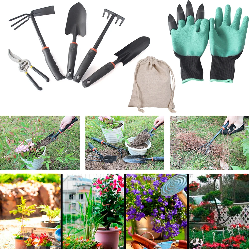 8PCS/Set Portable Gardening Tools Set Garden Gloves Shovel Fork Sturdy Gardening Planting Tool Multi-Purpose Garden Supplies
8PCS/Set Portable Gardening Tools Set Garden Gloves Shovel Fork Sturdy Gardening Planting Tool Multi-Purpose Garden Supplies