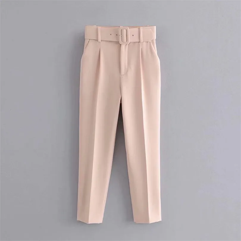 2021 Woman Career Pant Office Lady Traf Straight Pants Belt Casual Ankle Length Women Trousers Oem Female Suit Sets
2021 Woman Career Pant Office Lady Traf Straight Pants Belt Casual Ankle Length Women Trousers Oem Female Suit Sets