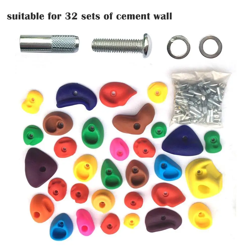 32/20pcs Kids Rock Climbing Set Toy Mixed Color Plastic Climbing Stones Wood Wall Climbing Rock Hand Feet Holds Grip Indoor Game
32/20pcs Kids Rock Climbing Set Toy Mixed Color Plastic Climbing Stones Wood Wall Climbing Rock Hand Feet Holds Grip Indoor Game