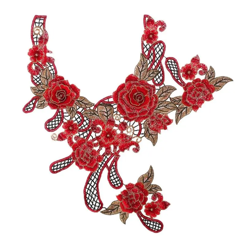 1 1 Set Solid Color Hollow Out Grid Rose Floral Embroidery Trim Neckline Collar Cuffs Applique Patches Lace DIY Clothes Sewing 
1 1 Set Solid Color Hollow Out Grid Rose Floral Embroidery Trim Neckline Collar Cuffs Applique Patches Lace DIY Clothes Sewing
