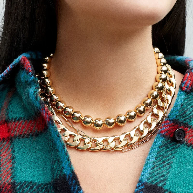 BUDROVKY Punk Fashion Gold Color Metal Chain Choker Necklace Women Maxi Bib Statement Necklace Collar Jewelry Wholesale
BUDROVKY Punk Fashion Gold Color Metal Chain Choker Necklace Women Maxi Bib Statement Necklace Collar Jewelry Wholesale