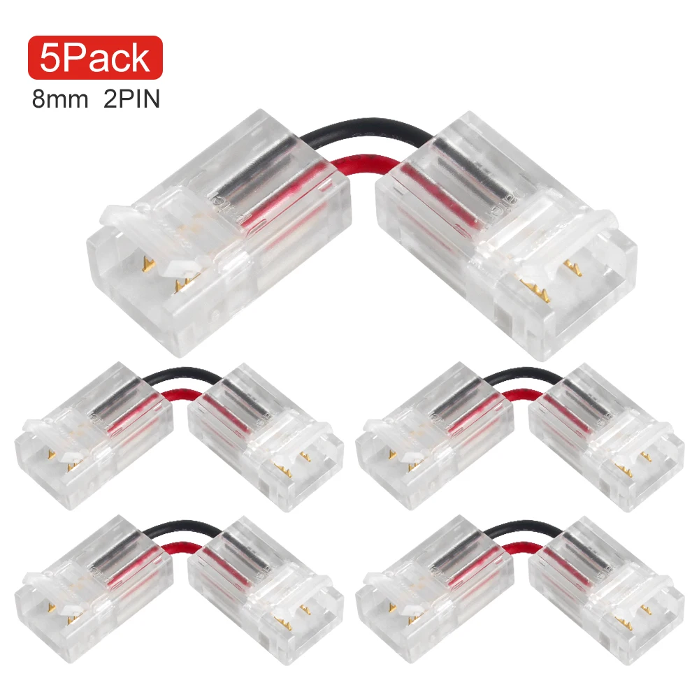 5pcs 8mm 2PIN L Shape Led RGB connector For connecting corner right angle 5050 2835/3528 RGB LED Strip Light
5pcs 8mm 2PIN L Shape Led RGB connector For connecting corner right angle 5050 2835/3528 RGB LED Strip Light