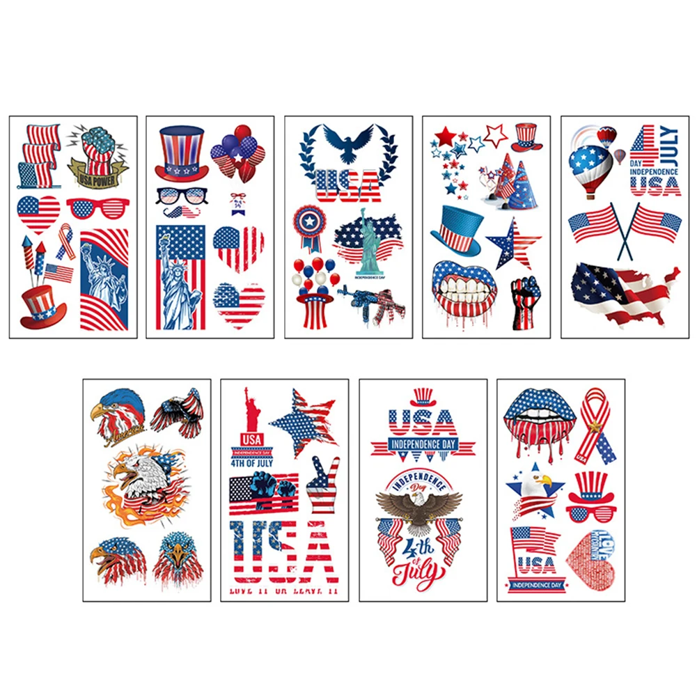20pcs Fourth of July Decorations Temporary Tattoos American Flag Red White and Blue Party Supplies for Memorial Independence Day
20pcs Fourth of July Decorations Temporary Tattoos American Flag Red White and Blue Party Supplies for Memorial Independence Day