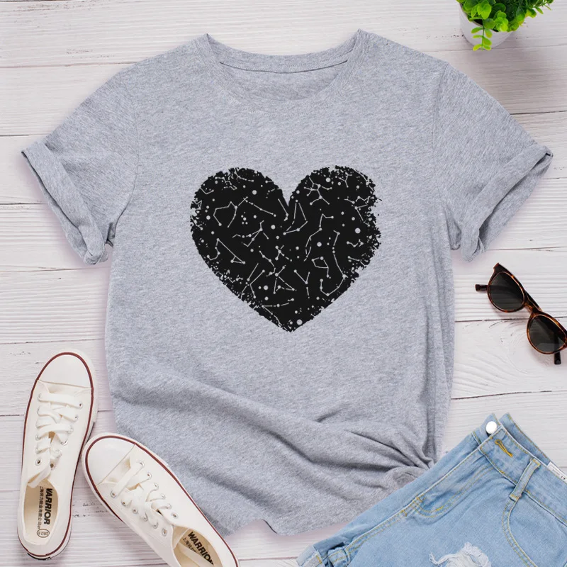 Love Heart Graphic Tees for Women Summer Cotton Female Shirts Oversized Short Sleeve Streetwear Clothing Tops 
Love Heart Graphic Tees for Women Summer Cotton Female Shirts Oversized Short Sleeve Streetwear Clothing Tops
