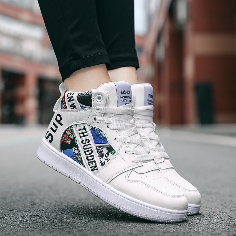 Brand Men's Casual Shoes Air Cushion Couple Fashion Sneakers Unisex High Top FootwearComfortable Men Shoes