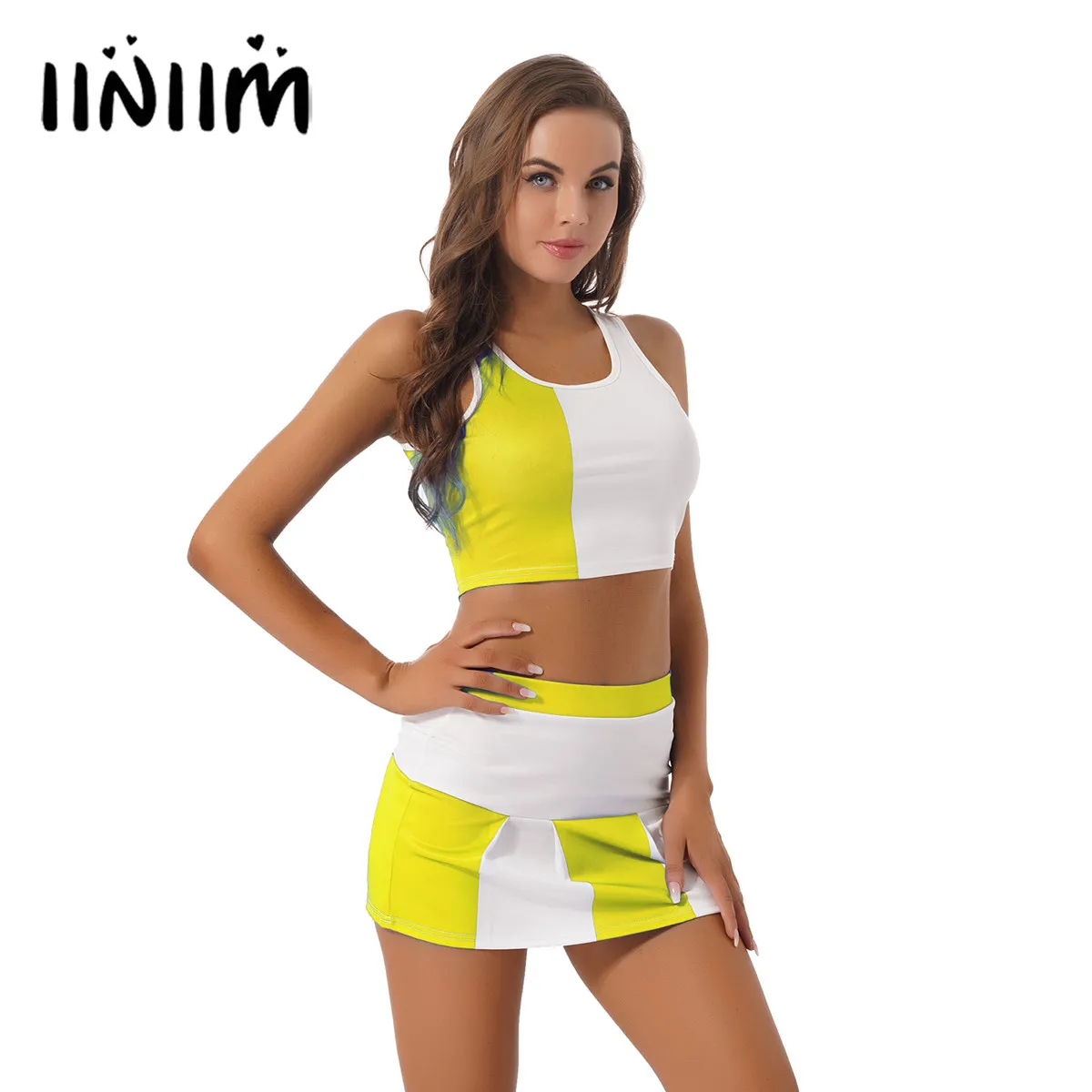 Fashion Sport Fitness Outfits Cheerleading Cosplay Costume U Neck Sleeveless Cropped Tank Top with Pleated Skirt for Adult Women
Fashion Sport Fitness Outfits Cheerleading Cosplay Costume U Neck Sleeveless Cropped Tank Top with Pleated Skirt for Adult Women