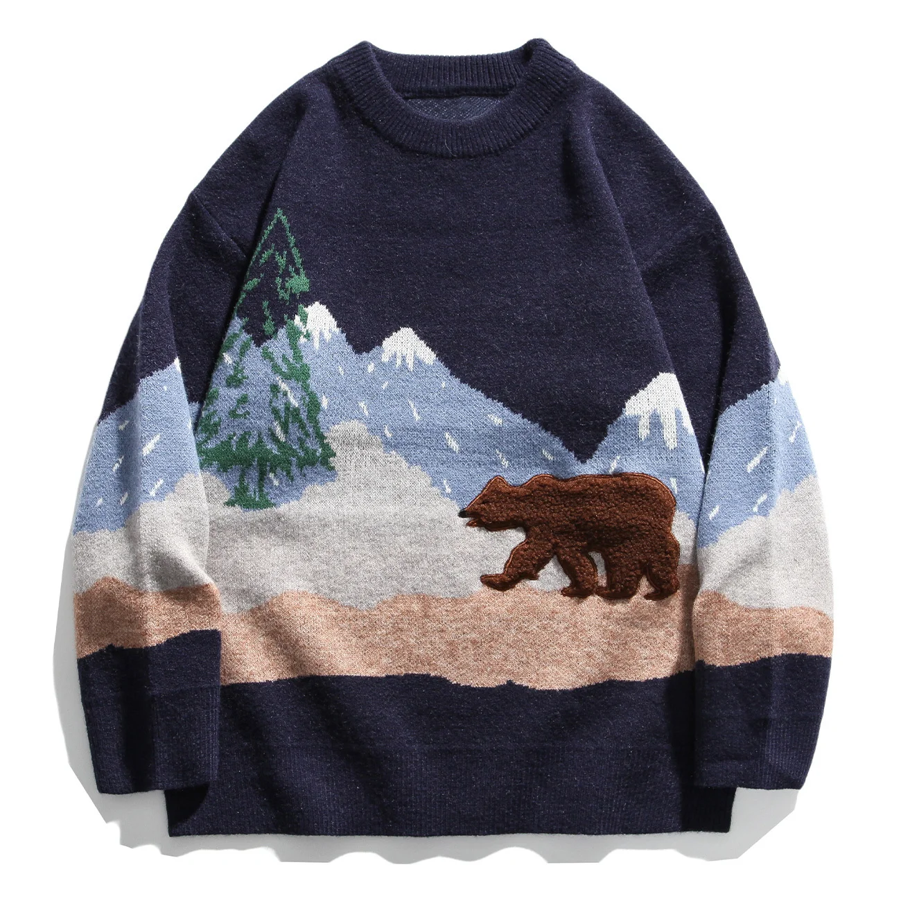 Autumn Harajuku Knitted Sweater Hip Hop Streetwear Snow Mountain Polar Bear Bear Mens Sweater Oversized Pullover Men Clothing
Autumn Harajuku Knitted Sweater Hip Hop Streetwear Snow Mountain Polar Bear Bear Mens Sweater Oversized Pullover Men Clothing