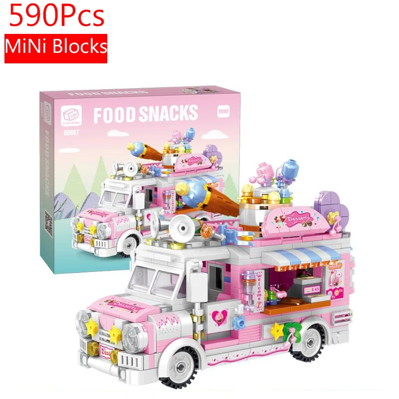 Girls Ice Cream Sets Model Building Blocks Kits Bricks Kids Toys Racing Super City Vocation Vehicle Hot Dog Camping Car Friends
Girls Ice Cream Sets Model Building Blocks Kits Bricks Kids Toys Racing Super City Vocation Vehicle Hot Dog Camping Car Friends