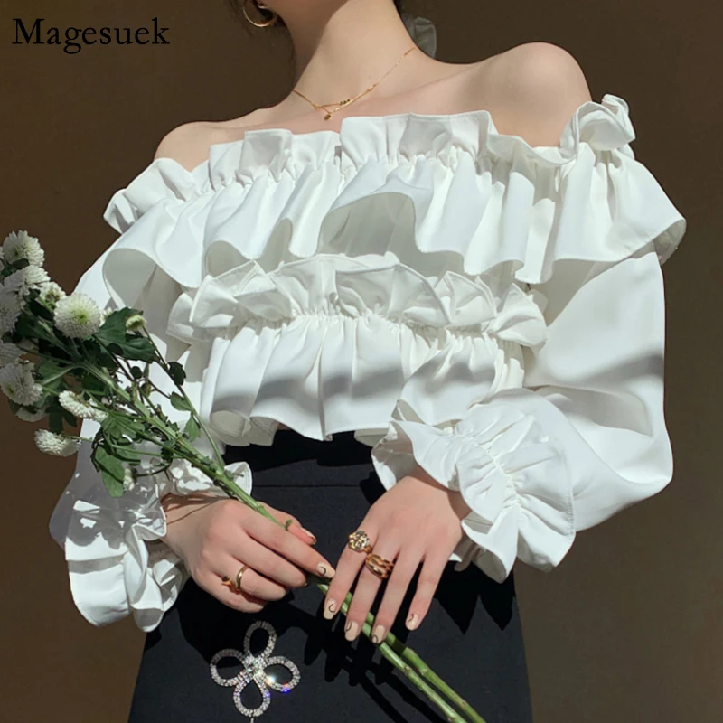 Blusas Autumn Off Shoulder Chiffon Blouse Women Long Sleeve Slash Neck Sexy Shirt White Ruffle Casual Puff Sleeve Tops New 15670
Blusas Autumn Off Shoulder Chiffon Blouse Women Long Sleeve Slash Neck Sexy Shirt White Ruffle Casual Puff Sleeve Tops New 15670