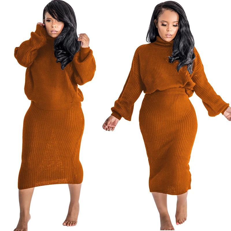 2021 Autumn/Winter New fashion Women's Office Commuting Elegant Knit High Collar Lantern Sleeve Top Knee-Length Lantern Skirt
2021 Autumn/Winter New fashion Women's Office Commuting Elegant Knit High Collar Lantern Sleeve Top Knee-Length Lantern Skirt