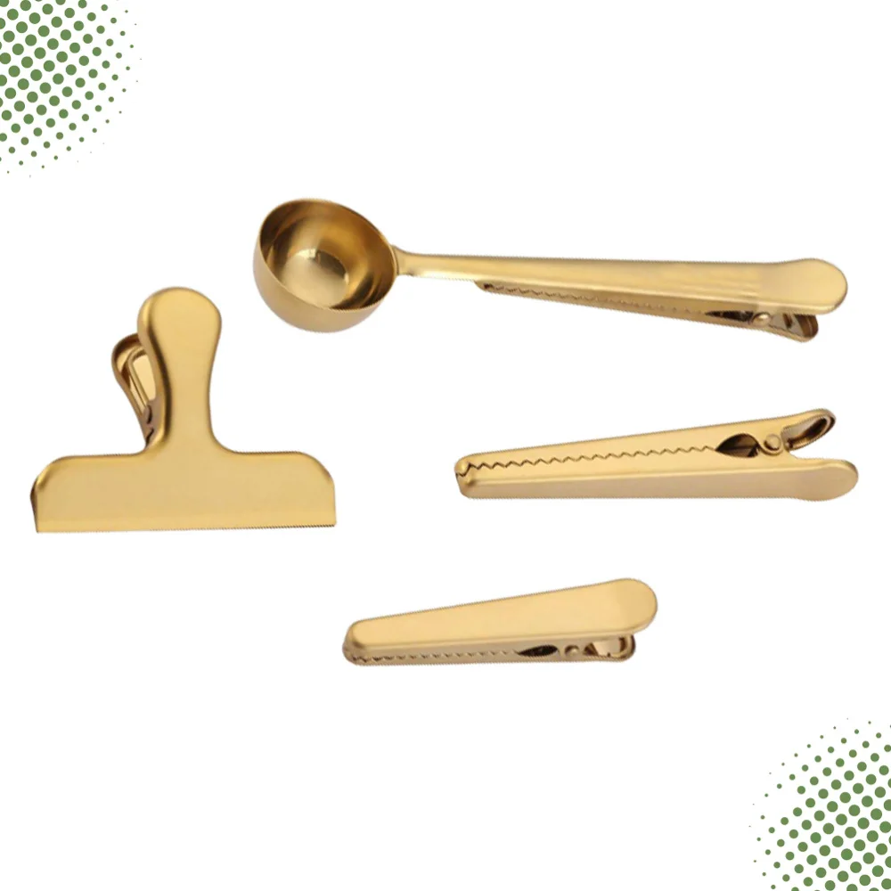 4PCS Multifunctional Sealing Clips Stainless Steel Clips Clothes Fixing Clamps Food Sealing Clips for Office Home (Rose Gold)
4PCS Multifunctional Sealing Clips Stainless Steel Clips Clothes Fixing Clamps Food Sealing Clips for Office Home (Rose Gold)