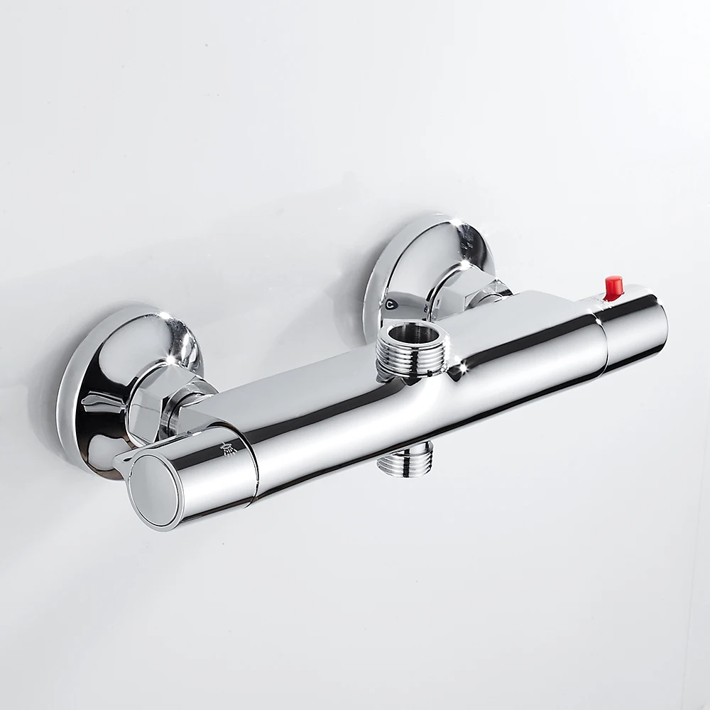 Bath Shower Faucet Thermostatic Faucets Wall Mounted Mixer Valve Tap Temperature Control Rain Shower Chrome Bathroom Twin Outlet
Bath Shower Faucet Thermostatic Faucets Wall Mounted Mixer Valve Tap Temperature Control Rain Shower Chrome Bathroom Twin Outlet
