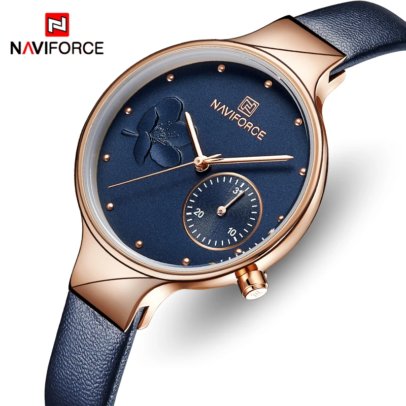 Часы наручные NAVIFORCE женские кварцевые роскошные брендовые Модные Простые