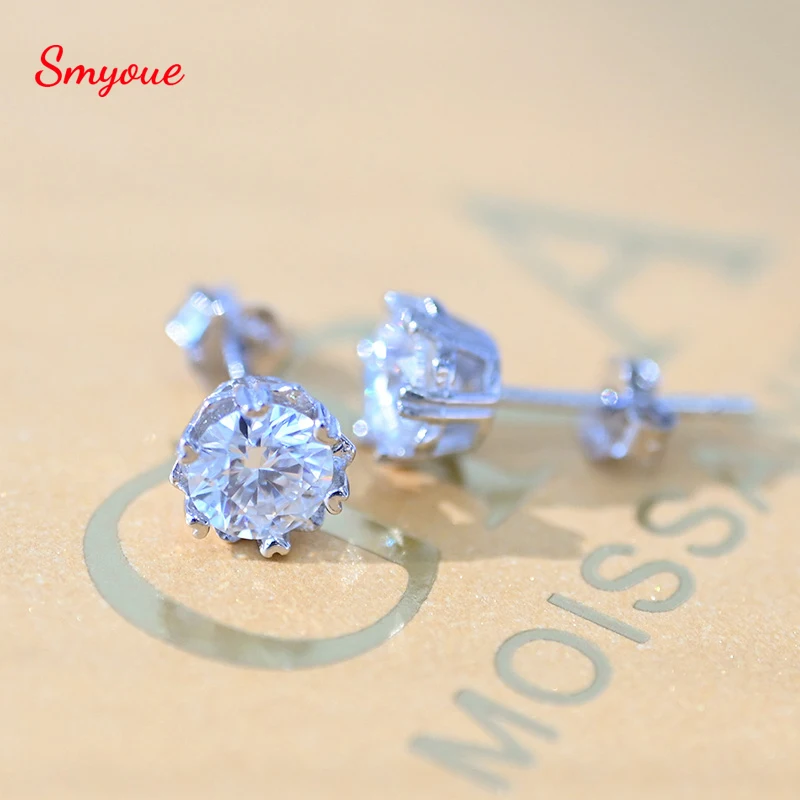Smyoue 0.5 Carat Moissanite Stud Earrings For Women 100% S925 Sterling Silver Jewelry White Gold Korean Snowflake Girls Earring
Smyoue 0.5 Carat Moissanite Stud Earrings For Women 100% S925 Sterling Silver Jewelry White Gold Korean Snowflake Girls Earring
