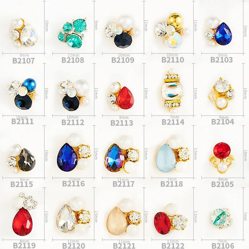 20pcs New Hot Water Drops Pearl Rhinestone Embellished Decorative Alloy Rhinestones 3D Fashion Charm DIY Nail Supplies
20pcs New Hot Water Drops Pearl Rhinestone Embellished Decorative Alloy Rhinestones 3D Fashion Charm DIY Nail Supplies