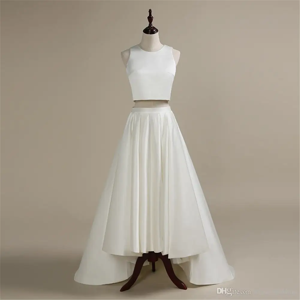 Two Pieces Wedding Dresses New Simple Cheap Wedding Gowns Real Photo Ruched Satin Bridal Gowns
Two Pieces Wedding Dresses New Simple Cheap Wedding Gowns Real Photo Ruched Satin Bridal Gowns