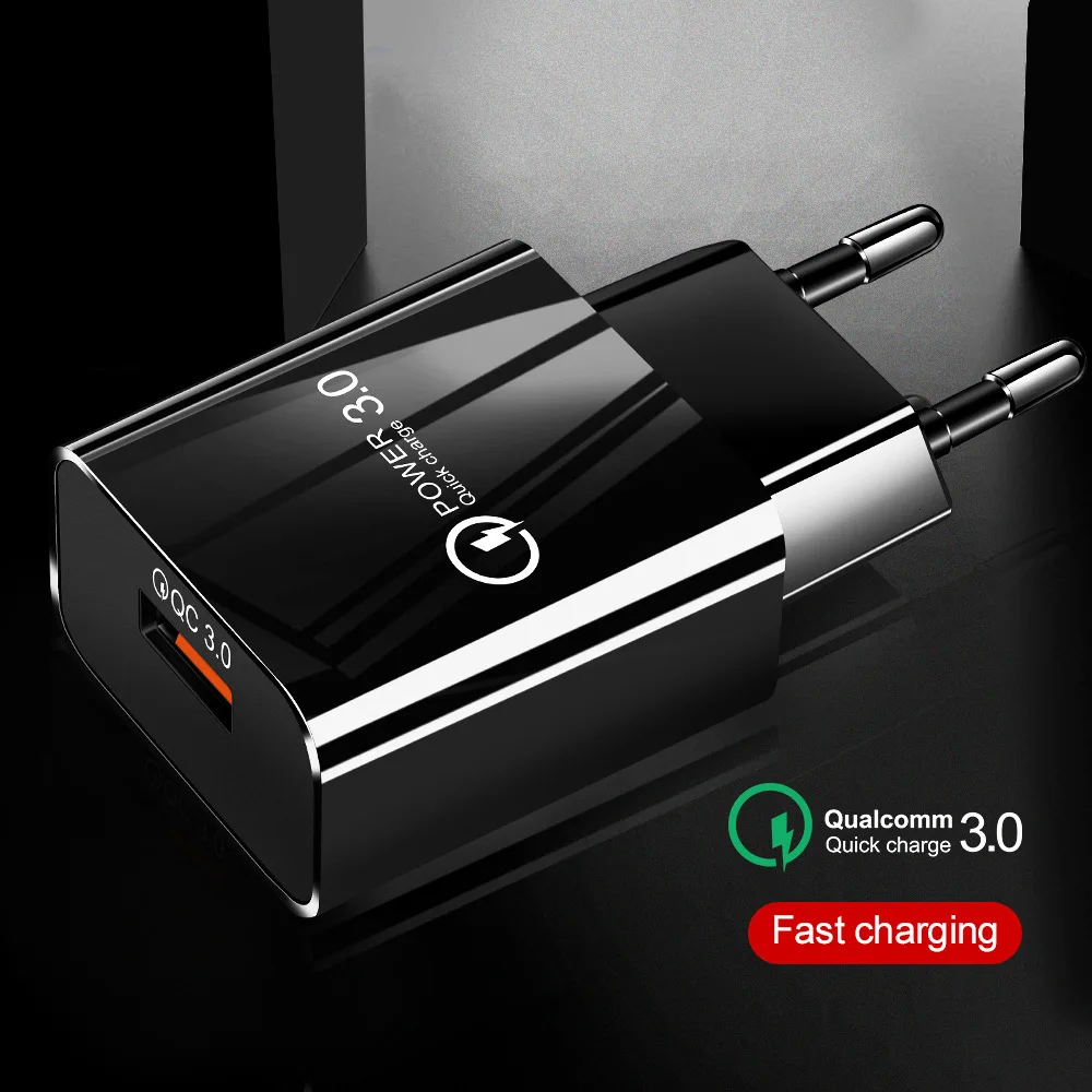 Quick Charge 3.0 USB Phone Charger 18W QC3.0 Fast charger USB portable Charging Mobile Phone Chargers For iPhone Samsung Xiaomi 
Quick Charge 3.0 USB Phone Charger 18W QC3.0 Fast charger USB portable Charging Mobile Phone Chargers For iPhone Samsung Xiaomi