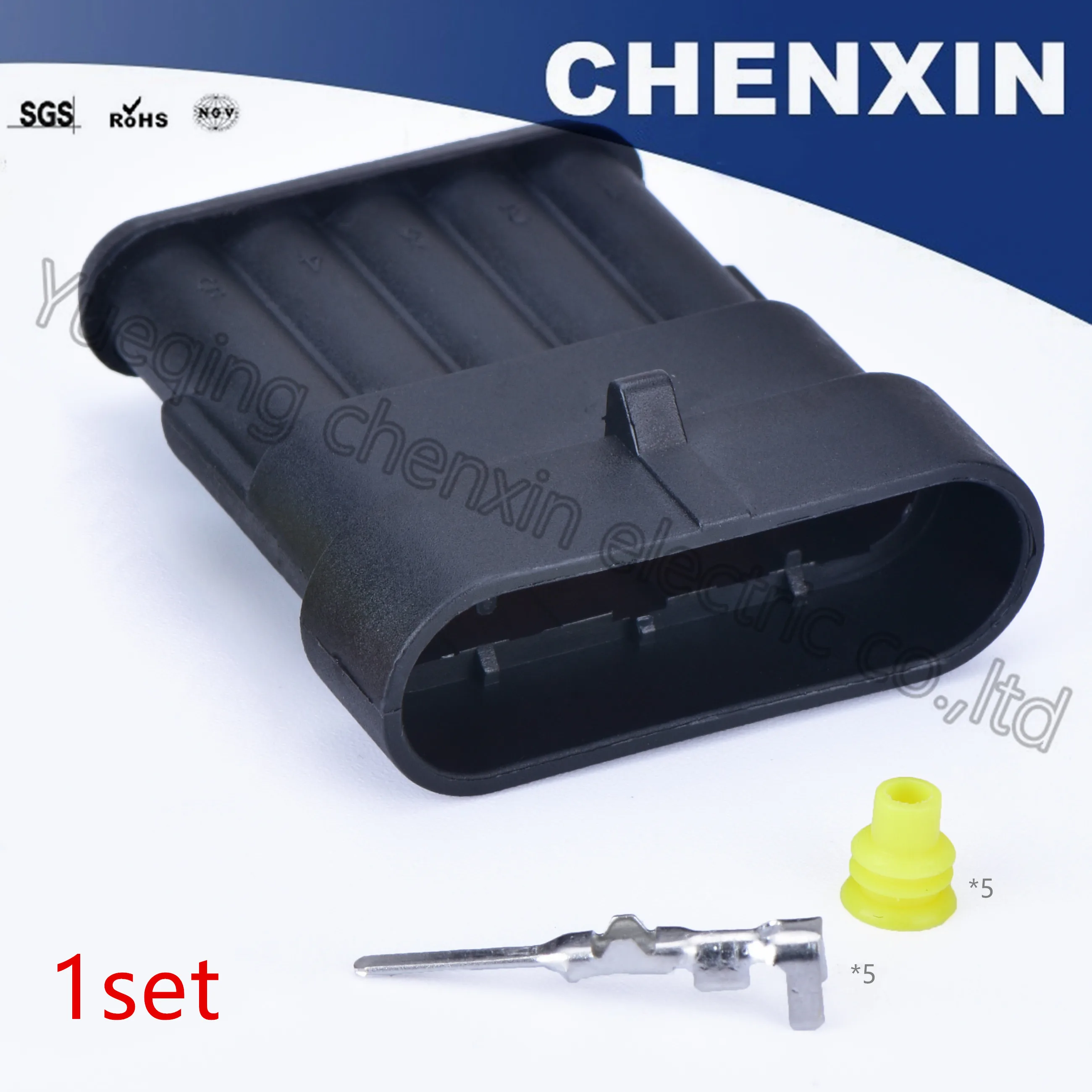 Chenxin 5-10 psc 5 Pin male sensor connection wire connector 282107-1 282089-1 Waterproof auto connector plug
Chenxin 5-10 psc 5 Pin male sensor connection wire connector 282107-1 282089-1 Waterproof auto connector plug