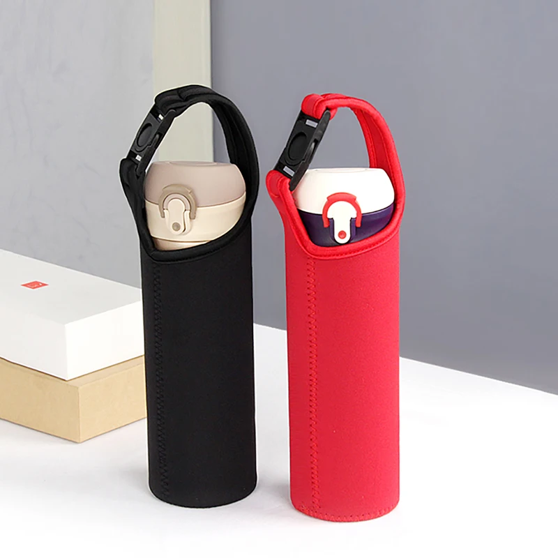 

Разноцветная Термокружка, сумки для бутылок с защитой от ожогов, стеклянная крышка, переноска, сумки для теплой бутылки для воды, универсальная модель 500 мл
