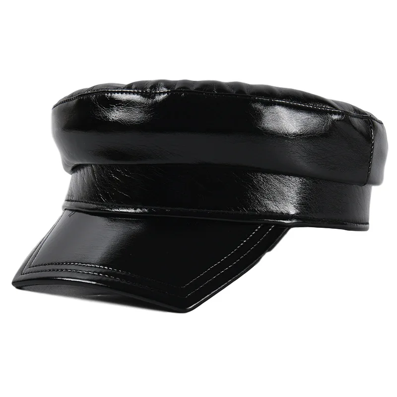 New Fashion Patent Leather Beret High Quality Ladies Hats Solid Color Flat Top Hat PU Bone Cap Women
New Fashion Patent Leather Beret High Quality Ladies Hats Solid Color Flat Top Hat PU Bone Cap Women