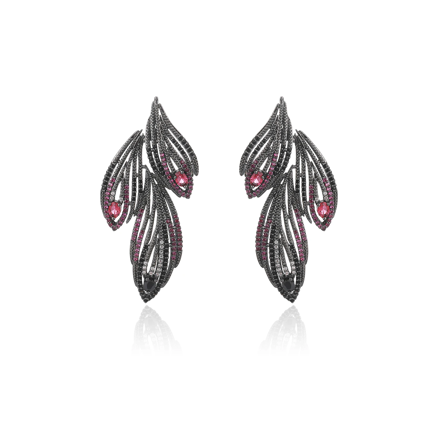 Cubic Zircon CZ Leaves Earrings for Wedding, Crystals Flower Earring for Bride, Women Girl Birthday Party Jewelry CE11460
Cubic Zircon CZ Leaves Earrings for Wedding, Crystals Flower Earring for Bride, Women Girl Birthday Party Jewelry CE11460