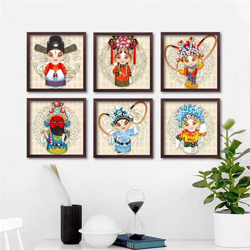 Chinese Cartoon China Beijing Opera Character Men Women Canvas Painting Wall Frameless Picture Poster Children Room Decoration
Chinese Cartoon China Beijing Opera Character Men Women Canvas Painting Wall Frameless Picture Poster Children Room Decoration